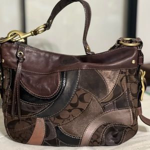 Coach Brown Leather and Fabric purse $50